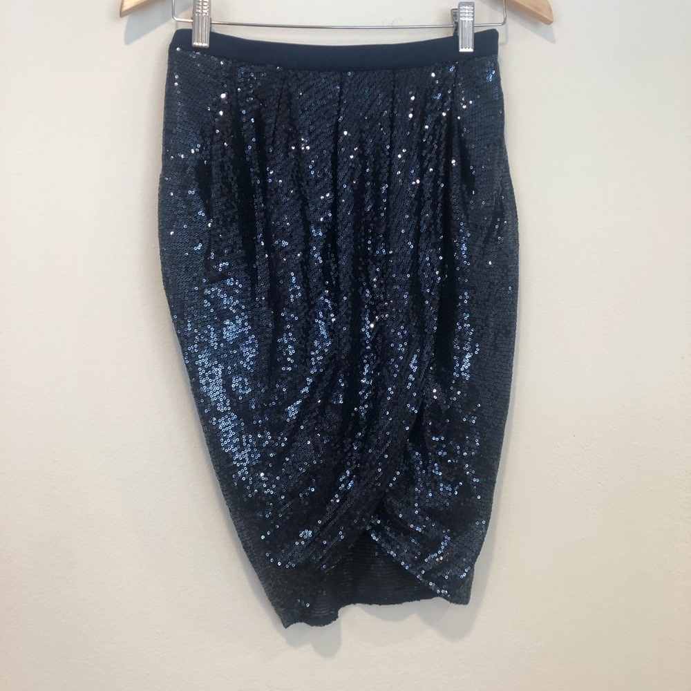 Alexander Wang sequin navy skirt - Picture 3 of 7